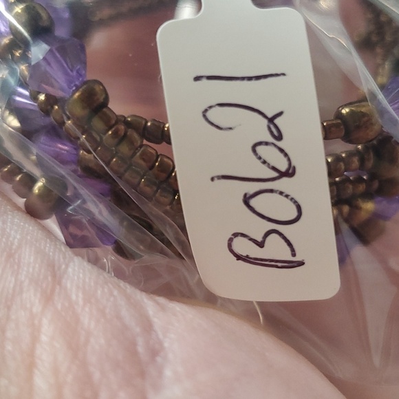 Arabian queen seed beaded cuff bracelet B0621 - Picture 3 of 3